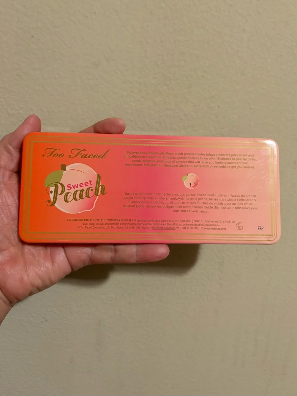 Too Faced Sweet Peach Eyeshadow Palette - Brand New Never .